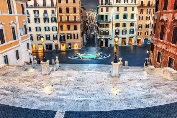 Beautiful View Spanish Steps Piazza Spagna Fontana Della Barcaccia Dei — Stock Photo, Image