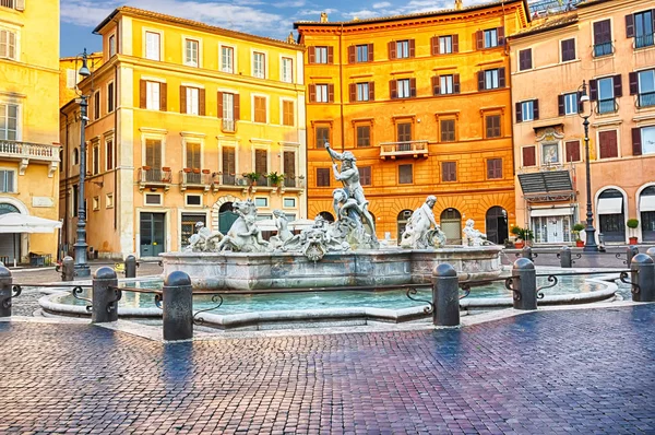 Fontaine Neptune Sur Piazza Navona — Photo