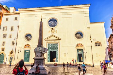 Roma/İtalya, 28 Ağustos 2018: Minerva yukarıda Saint Mary Bazilikası