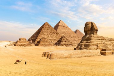 The Pyramids of Giza and the Great Sphinx, Egypt clipart