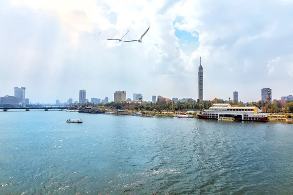 Cairo Tårn og Nilen, smuk morgenudsigt - Stock-foto