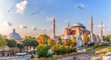 İstanbul, Türkiye 'de Ayasofya manzarası çok güzel