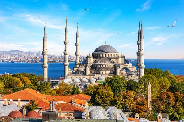 Mešita sultána Ahmet, známá také jako Modrá mešita v Istanbulu, Turecko — Stock fotografie
