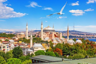 İstanbul'un ünlü simge yapılarından Ayasofya'nın güzel manzarası