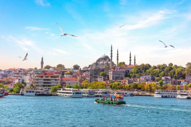 Eminönü İskelesi ve Süleymaniye Camii, İstanbul, Türkiye