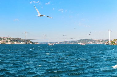 İstanbul 'un Boğaz üzerindeki 15 Temmuz Şehitleri Köprüsü
