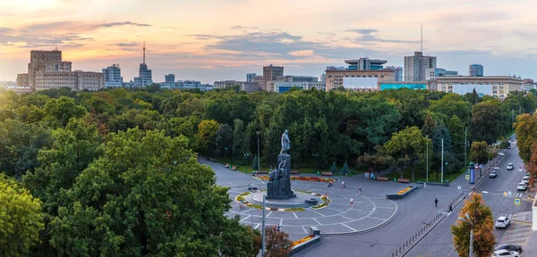 stock image Aerial panorama of Kharkiv municipal garden of Shevchenko, Ukraine