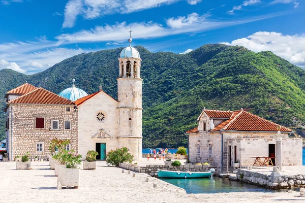 Igreja Nossa Senhora Das Rochas Perto Perast Kotor Bay Montenegro — Fotografia de Stock