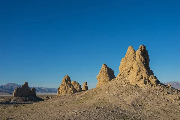 Areia Deserto Marrom Formações Rochosas Deserto Mojave Sul Califórnia — Fotografia de Stock