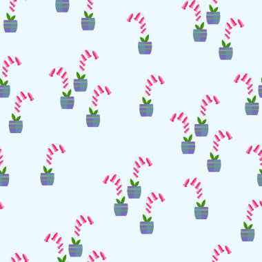 Tencere seamless modeli yüksükotu çiçeklenir