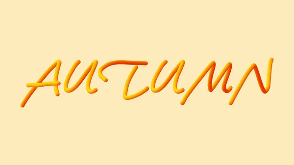 Automne Vector Tube Texte Simpliste Style Tendance — Image vectorielle