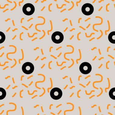 Memphis tarzı geometrik seamless modeli. Vektör