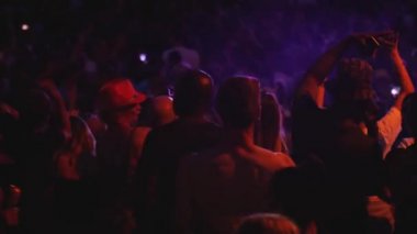 Dans ve müzik festivali konser tezahürat insan kalabalığı