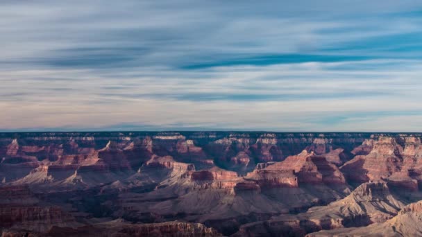 Büyük Kanyon Günbatımı Zaman Atlamalı Manzara Manzara Üzerinde Bulutlar — Stok video