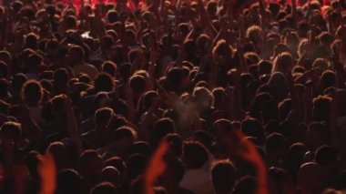 Dans ve müzik festivali konser tezahürat insan kalabalığı