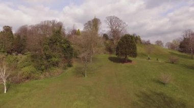Cabot kule ve Brandon Hill Park hava dron görüntüleri, Bristol City İngiltere'de