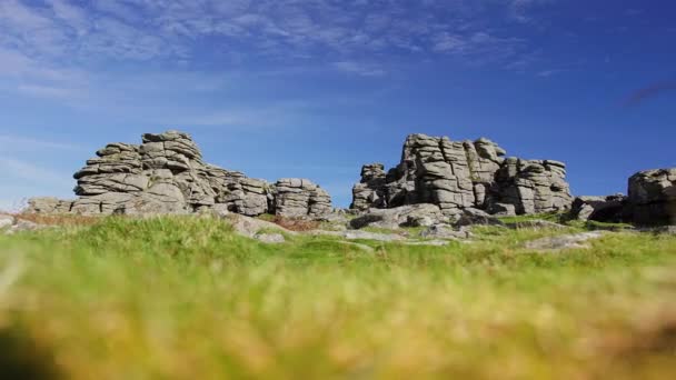 Segugio Tor Dartmoor National Park Time Lapse Paesaggio Britannico Colori — Video Stock
