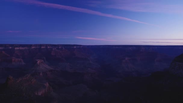 Grand Canyon Soumraku Malebnou Krajinu Arizona Usa — Stock video