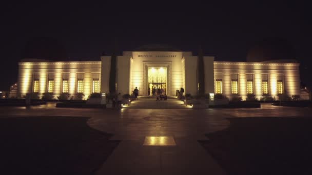Griffith Observatory Lit Night Hollywood Los Angeles Californie — Video