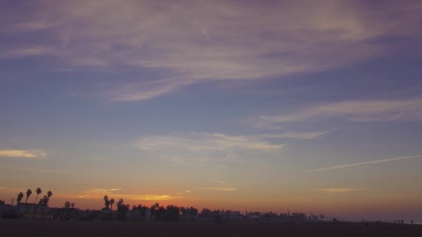 Venice Beach Strandpromenaden Sunrise Natursköna Morgon Stadsbilden Los Angeles — Stockvideo