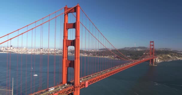Most Golden Gate San Franciscu Cityscape — Stock video
