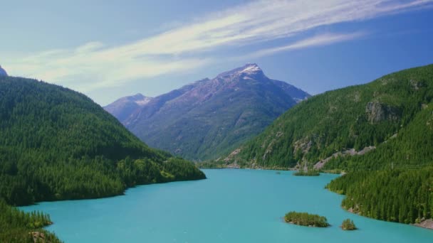 North Cascades National Park Time Lapse Lago Diablo — Video Stock