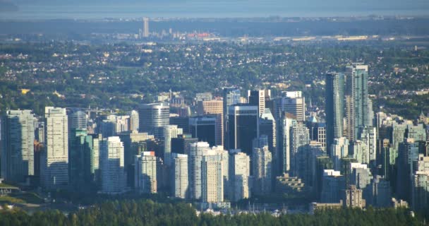 Centro Vancouver Canadá Edificios Ciudad Rascacielos — Vídeo de stock