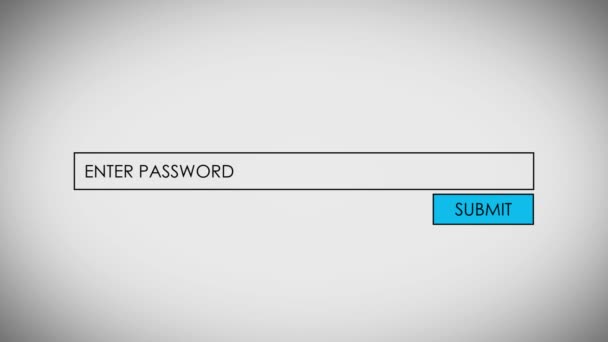 ウェブサイト デジタル入力されているパスワード とオーディオ インターフェイス — ストック動画
