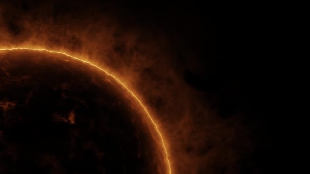 Sun Explosión Animación Bolas Fuego Espacio — Vídeo de stock