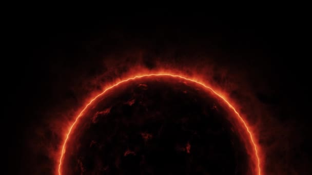 3D Soleil / Explosion Boule de feu Animation Zoom lent 