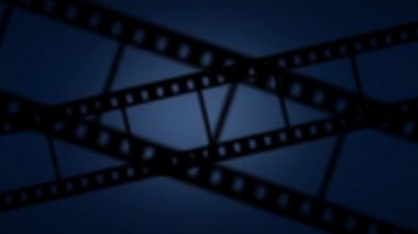 Hareketli Film şeridi animasyon efekti, mavi