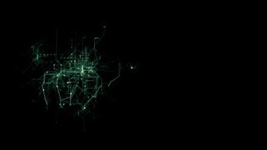 Soyut kılavuz bağlantı 3d uzay (2 x sürümleri) animasyon