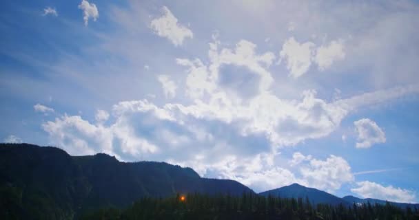 Nuages Time Lapse Dramatic Mountains Silhouette Leavenworth Washington États Unis — Video