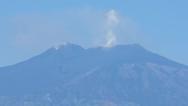 Mount Etna Vulkán Szicília Olaszország Táj — Stock videók