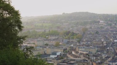 Bath, Somerset - tarihi İngiliz şehrin havadan görünümü