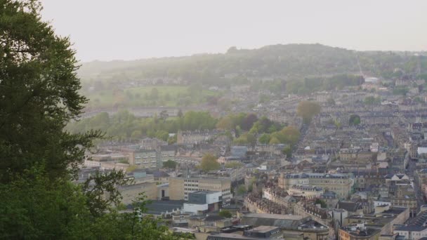 Bath Somerset Luchtfoto Van Historische Britse Stad — Stockvideo