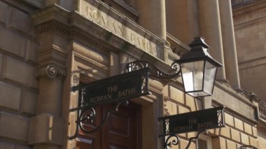 İşareti, tarihi kamu banyo Binası Bath İngiltere'de Roma hamamları