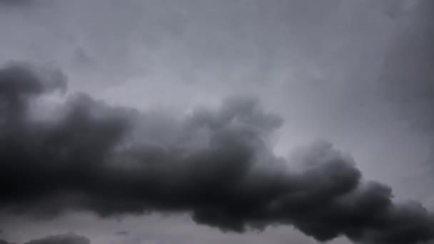 Upływ Czasu Ponury Ponure Zły Ciemny Szary Burzowe Chmury — Wideo stockowe