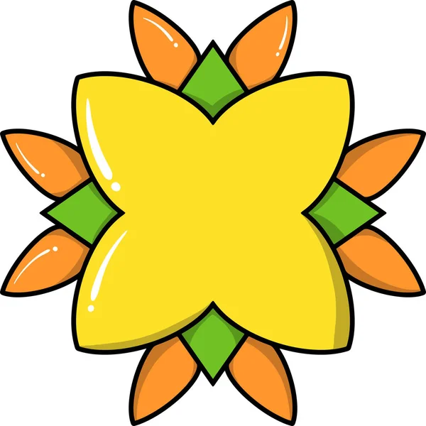 服のプリントと子供のための白い背景を持つ落書き花のシンボルベクトル — ストックベクタ