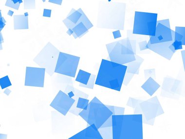 İş web sitesi veya sunum arka planı için beyaz arka planlı mavi kare illüstrasyon