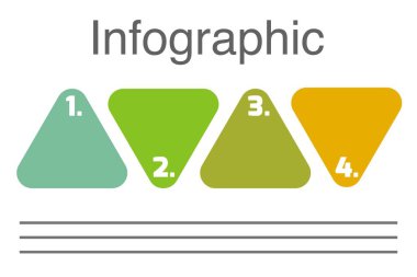 4 seçenekli sunum iş bilgi grafiği şablonu. İş akışı düzeni, diyagram, yıllık rapor, web tasarımı için kullanılabilir.