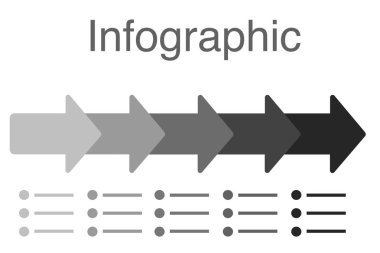 İş infographics simgeleri ve 5 adımlı şablon desing. İş akışı düzeni, diyagram, yıllık rapor, web tasarımı için kullanılabilir.