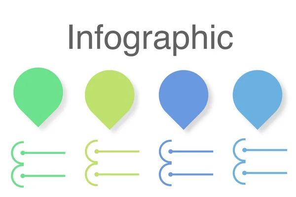 Infographics Simgeleri Adımlı Şablon Desing Akışı Düzeni Diyagram Yıllık Rapor — Stok fotoğraf