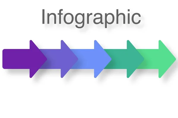 ビジネスインフォグラフィックは アイコンと5つのステップでテンプレートをデディングします ワークフローレイアウト ダイアグラム 年次報告書 Webデザインに使用できます — ストック写真