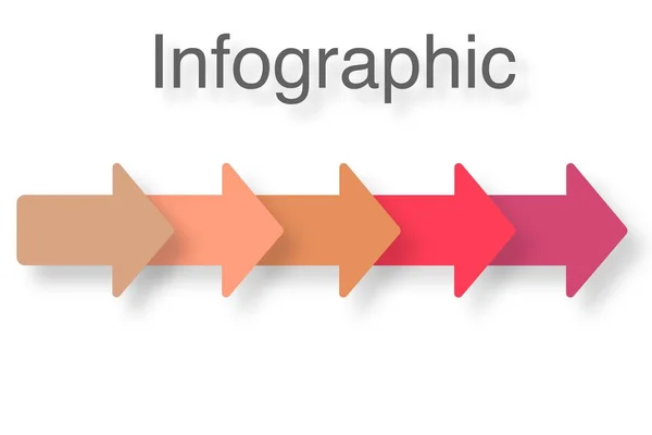 Infographics Simgeleri Adımlı Şablon Desing Akışı Düzeni Diyagram Yıllık Rapor — Stok fotoğraf