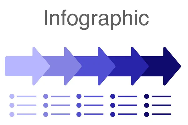 Business Infographics Desing Mall Med Ikoner Och Steg Kan Användas — Stockfoto