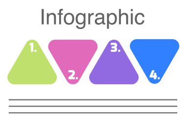 4 seçenekli sunum iş bilgi grafiği şablonu. İş akışı düzeni, diyagram, yıllık rapor, web tasarımı için kullanılabilir.