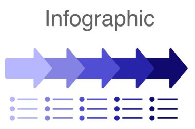 İş infographics simgeleri ve 5 adımlı şablon desing. İş akışı düzeni, diyagram, yıllık rapor, web tasarımı için kullanılabilir.