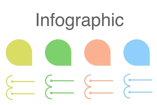 Infographics Simgeleri Adımlı Şablon Desing Akışı Düzeni Diyagram Yıllık Rapor — Stok Vektör