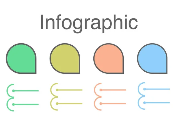 Infographics Simgeleri Adımlı Şablon Desing Akışı Düzeni Diyagram Yıllık Rapor — Stok Vektör